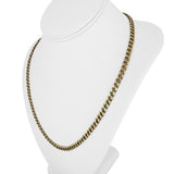 10k Yellow Gold 12.2g Hollow Light 5mm Curb Link Chain Necklace Italy 21.5"
