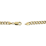 10k Yellow Gold 12.2g Hollow Light 5mm Curb Link Chain Necklace Italy 21.5"