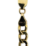 10k Yellow Gold 12.2g Hollow Light 5mm Curb Link Chain Necklace Italy 21.5"