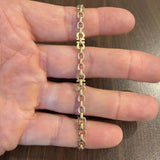 Cartier Vintage 18k Yellow and White Gold 12.2g Solid Fancy Link Bracelet 8"