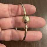 Pandora 14k Yellow Gold 9.4g Moments Bangle Bracelet 7.5"