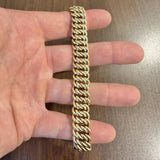 14k Yellow Gold 24.7g UnoAErre Vintage Spiral Curb Link Bracelet Italy 7.75"