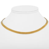 18k Yellow Gold 25.7g Solid Thick 4.5mm Herringbone Link Necklace Italy 15.5"