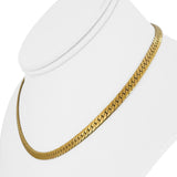 18k Yellow Gold 25.7g Solid Thick 4.5mm Herringbone Link Necklace Italy 15.5"