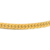 18k Yellow Gold 25.7g Solid Thick 4.5mm Herringbone Link Necklace Italy 15.5"