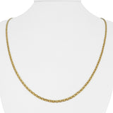 18k Yellow Gold 8.6g Solid Vintage 2.2mm Mariner Link Chain Necklace Italy 23"