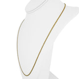 18k Yellow Gold 8.6g Solid Vintage 2.2mm Mariner Link Chain Necklace Italy 23"