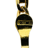 18k Yellow Gold 8.6g Solid Vintage 2.2mm Mariner Link Chain Necklace Italy 23"