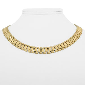 14k Yellow Gold 49.5g Heavy 10mm Presidential Link Necklace Italy 16.5"