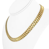 14k Yellow Gold 49.5g Heavy 10mm Presidential Link Necklace Italy 16.5"