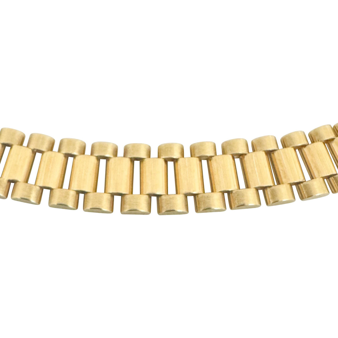 14k Yellow Gold 49.5g Heavy 10mm Presidential Link Necklace Italy 16.5"