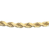 14k Yellow Gold 26.6g Solid Diamond Cut 3.5mm Rope Chain Necklace 20"