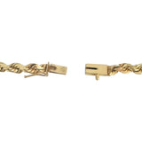 14k Yellow Gold 26.6g Solid Diamond Cut 3.5mm Rope Chain Necklace 20"