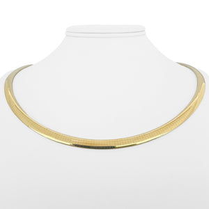 14k Yellow Gold 44.6g Solid Heavy 6mm Omega Link Necklace Italy 20"