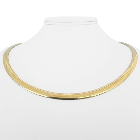 14k Yellow Gold 44.6g Solid Heavy 6mm Omega Link Necklace Italy 20