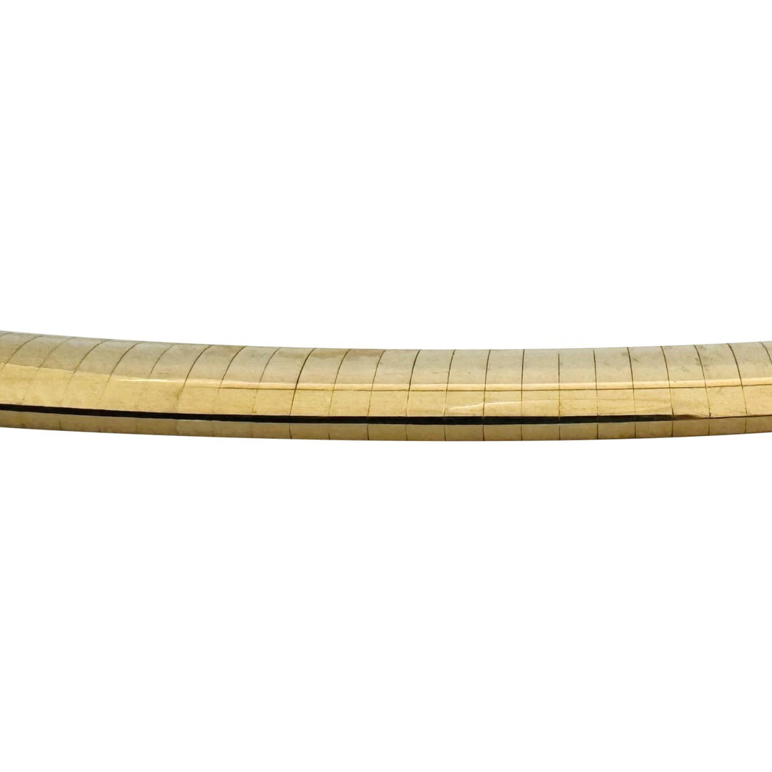 14k Yellow Gold 44.6g Solid Heavy 6mm Omega Link Necklace Italy 20"