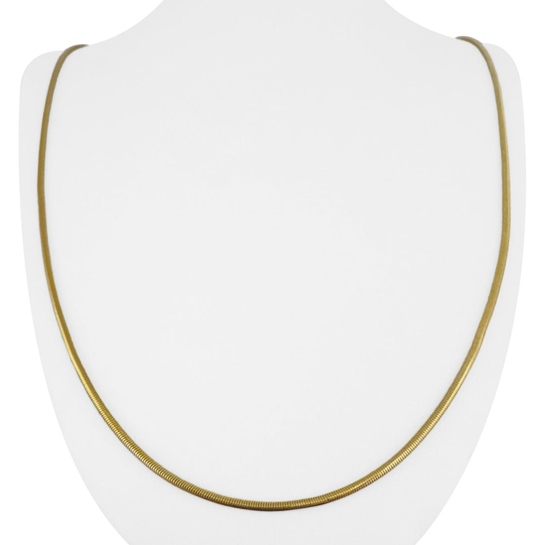 14k Yellow Gold 14.2g Solid Vintage 1.8mm Long Snake Link Necklace Italy 30"