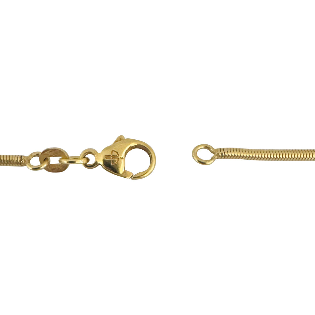 14k Yellow Gold 14.2g Solid Vintage 1.8mm Long Snake Link Necklace Italy 30"
