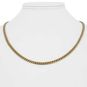 14k Yellow Gold 16.2g Solid Thin 3.5mm Cuban Link Chain Necklace 18.5"
