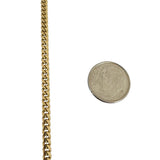 14k Yellow Gold 16.2g Solid Thin 3.5mm Cuban Link Chain Necklace 18.5"