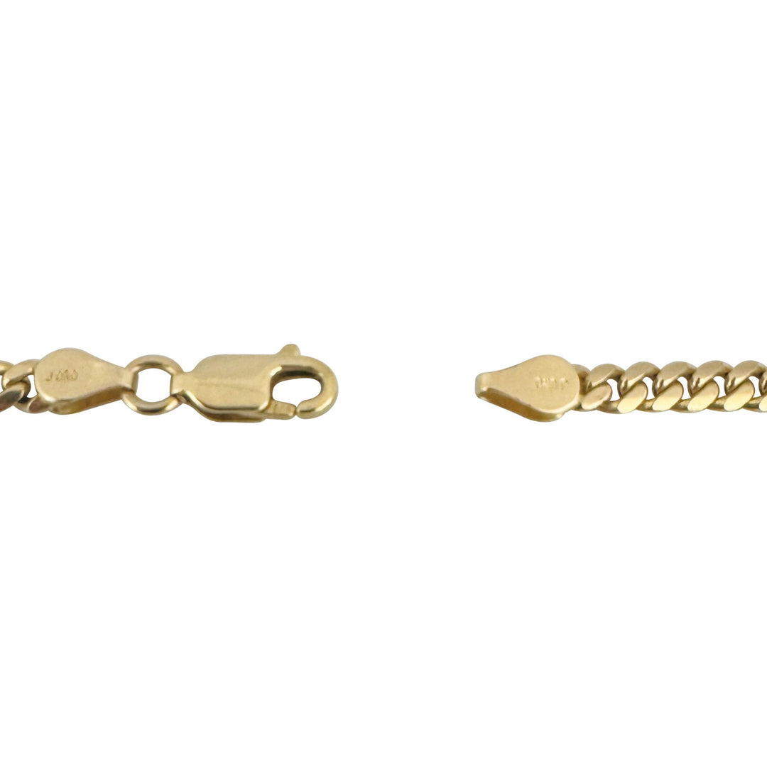 14k Yellow Gold 16.2g Solid Thin 3.5mm Cuban Link Chain Necklace 18.5"