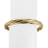 14k Yellow Gold 19.6g Solid Vintage Twisted Spiral Bangle Bracelet Italy 6.5"