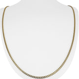 18k Yellow Gold 13g Solid Thin UnoAErre 2.5mm Curb Link Chain Necklace Italy 26"
