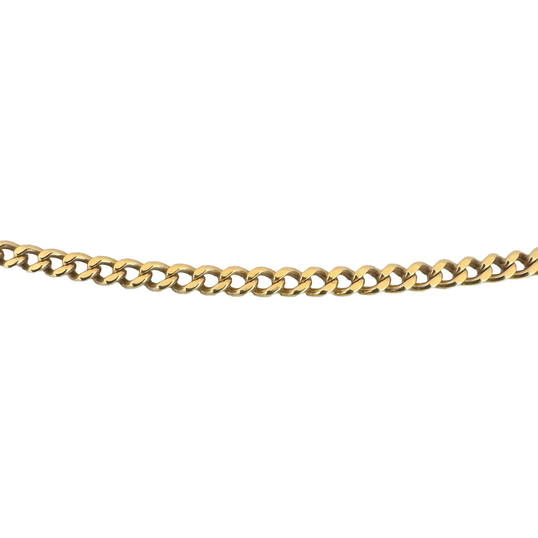 18k Yellow Gold 13g Solid Thin UnoAErre 2.5mm Curb Link Chain Necklace Italy 26"