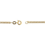 18k Yellow Gold 13g Solid Thin UnoAErre 2.5mm Curb Link Chain Necklace Italy 26"