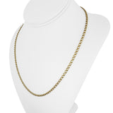 18k Yellow Gold 11.7g Solid Vintage 3mm Curb Link Chain Necklace Italy 20"