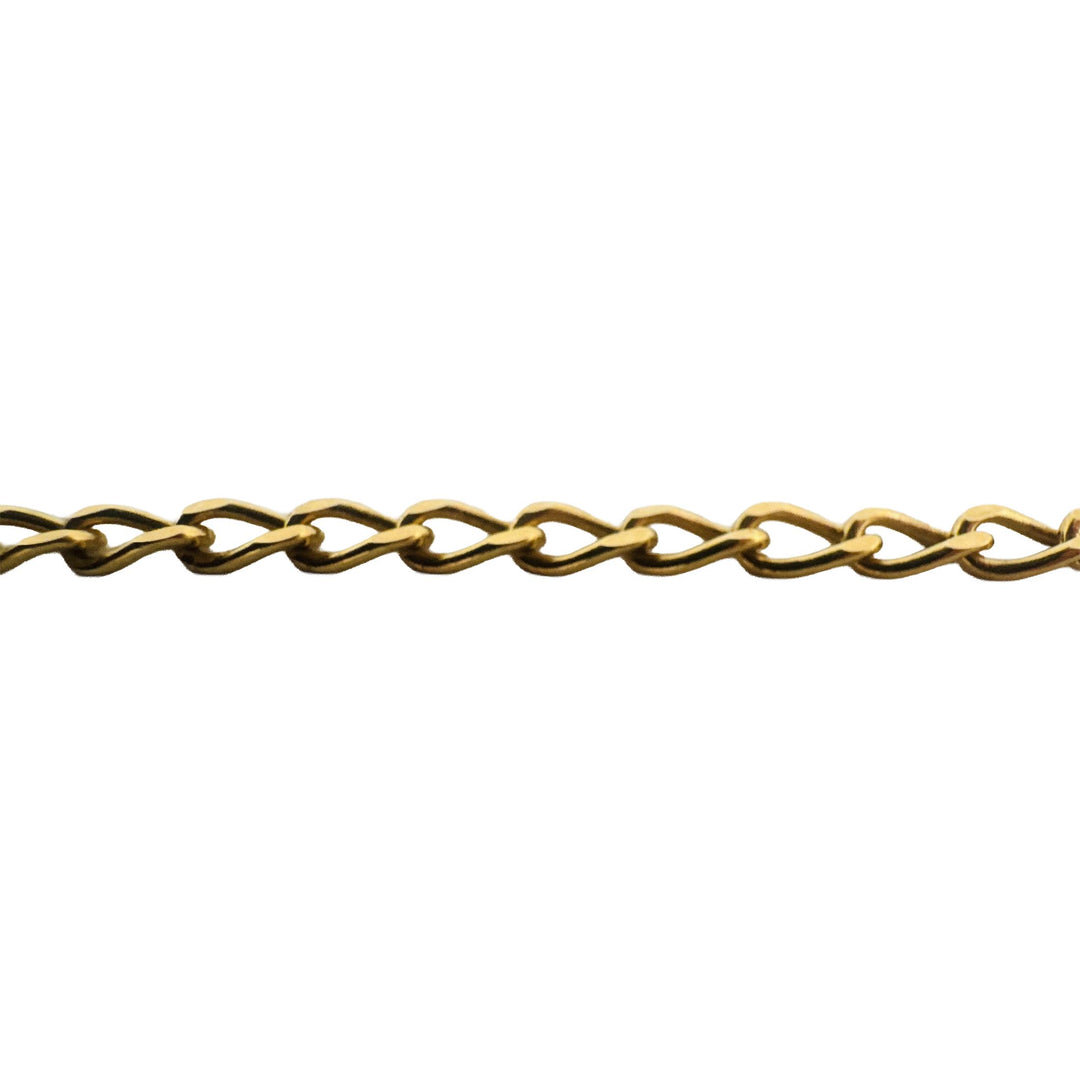 18k Yellow Gold 11.7g Solid Vintage 3mm Curb Link Chain Necklace Italy 20"