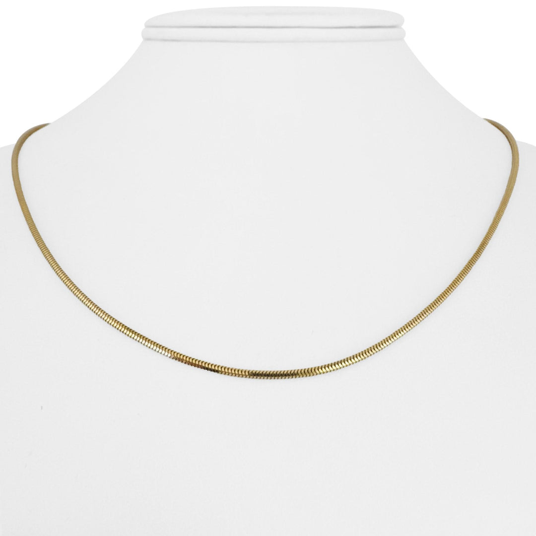18k Yellow Gold 4.8g Milor Squared 1.5mm Snake Link Necklace Italy 18"