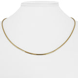 18k Yellow Gold 4.8g Milor Squared 1.5mm Snake Link Necklace Italy 18"