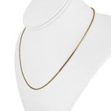 18k Yellow Gold 4.8g Milor Squared 1.5mm Snake Link Necklace Italy 18"