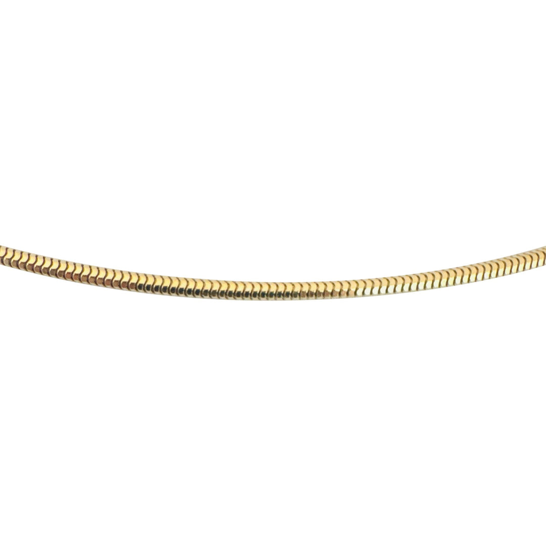 18k Yellow Gold 4.8g Milor Squared 1.5mm Snake Link Necklace Italy 18"