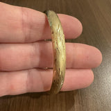 14k Yellow Gold 9.9g Vintage 8mm Floral Bangle Bracelet 6.75"