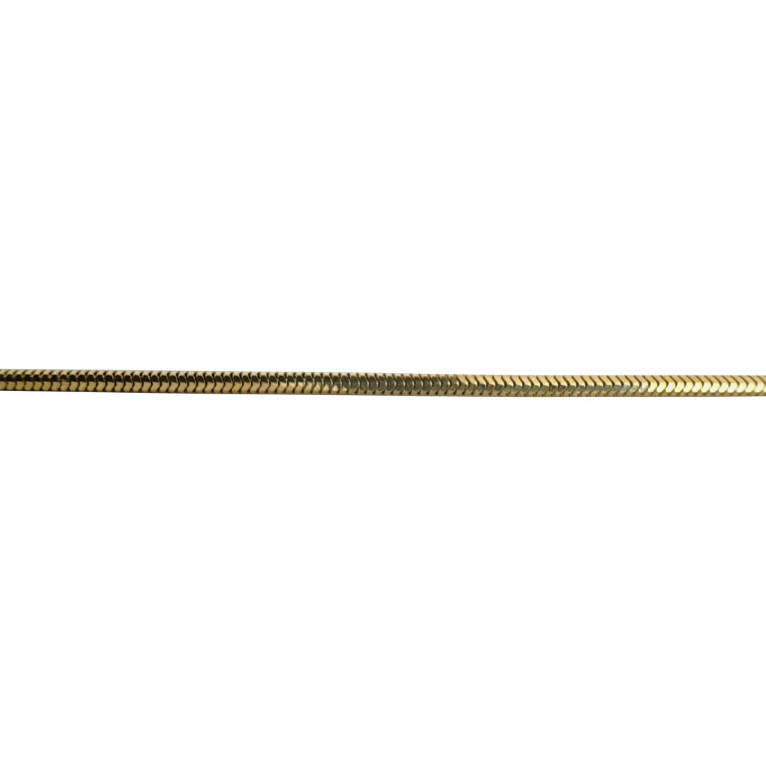 18k Yellow Gold 4.8g Milor Squared 1.5mm Snake Link Necklace Italy 18"