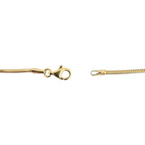 18k Yellow Gold 4.8g Milor Squared 1.5mm Snake Link Necklace Italy 18"