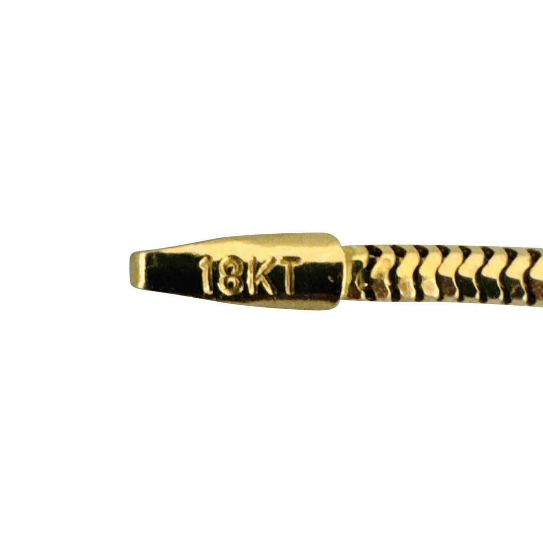 18k Yellow Gold 4.8g Milor Squared 1.5mm Snake Link Necklace Italy 18"