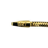 18k Yellow Gold 4.8g Milor Squared 1.5mm Snake Link Necklace Italy 18"