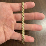 14k Yellow Gold 9.7g Ladies 7.5mm Fancy Link Bracelet Italy 7.25"