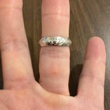 18k White Gold 6.5g Solid Vintage 6mm Claddagh Band Ring Ireland Size 9