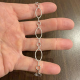 18k White Gold and 1cttw Diamond Oval Link Bracelet 7"