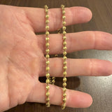 14k Yellow Gold 10.8g Solid Vintage 4mm Twisted Link Chain Necklace Italy 20.5"