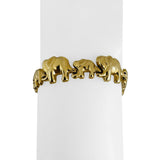 14k Yellow Gold 14g Ladies Polished Elephant Charm Link Bracelet 7.25"