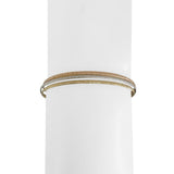 14k Yellow White and Rose Gold 7.5g Textured Three Strand Bracelet Italy 7"