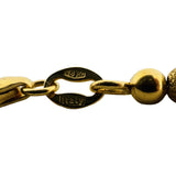14k Yellow Gold 8.6g Polished & Textured Graduated Ball Bead Necklace Italy 17"
