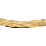 14k Yellow Gold 37.4g Solid Heavy Thick 10mm Herringbone Link Necklace Italy 16"