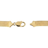 14k Yellow Gold 37.4g Solid Heavy Thick 10mm Herringbone Link Necklace Italy 16"
