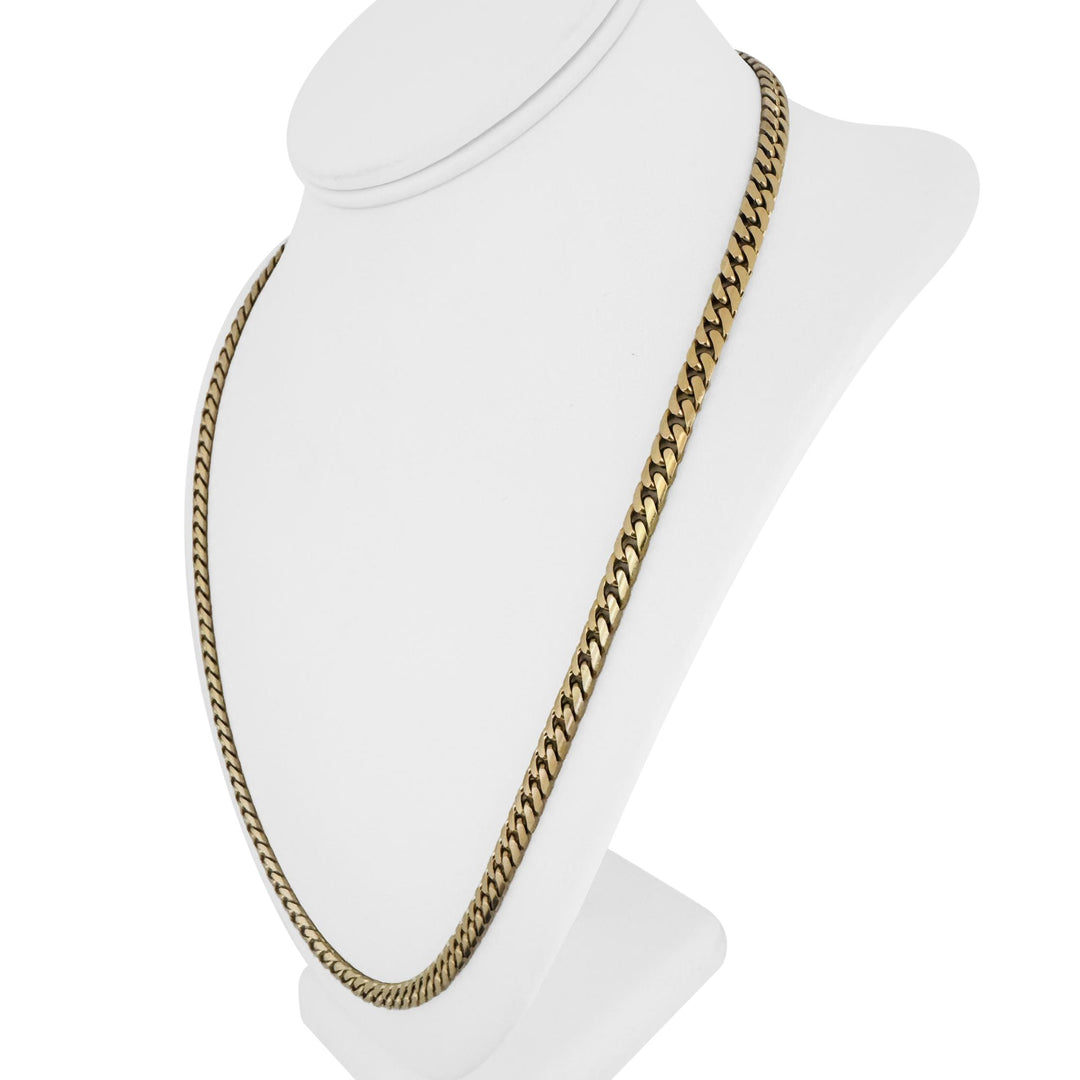 14k Yellow Gold 48g Solid Heavy 5.5mm Cuban Link Chain Necklace 24"